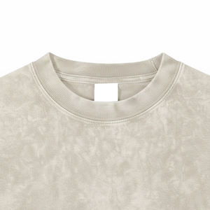 T-shirt unisexe en coton 100% tricoté, vintage, surdimensionné, uni, teinture unie, best-seller 2026 - Product Image 3