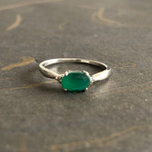 <b>Emerald</b> Cut Gemstone <b>Ring</b> 925 Sterling <b>Silver</b> Prong Setting Classic Style Women's Jewelry May Birthstone - Product Image 2