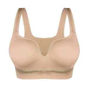 Women Seamless V-Neck <b>Racerback</b> Sports <b>Bra</b> Medium Support Breathable Quick Dry Yoga Fitness Wear Solid Color Reasonable Price - Product Image 1