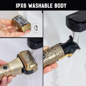 Tondeuse à barbe électrique pour homme avec lame en T, rasoir à grille, affichage LED, étanche, idéal pour les applications en camping-car - Product Image 2