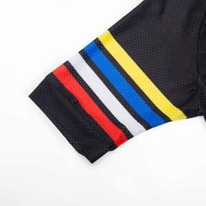 Maillot de cyclisme pour homme personnalisé, léger, extensible, à compression, manches courtes, coupe-vent, protection UV, poches arrière - Product Image 5