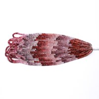 Großhandel AAA Grade Natural Multi Sapphire Facettierte Rondelle Lose Perlen für Schmuck herstellung Halskette Armband Ohrring 2mm 3mm