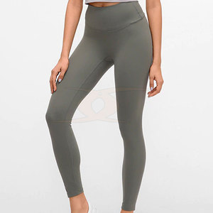 Wholesale New Style Women <b>Leggings</b> Hot Selling Factory Made with Elastic High Waist Solid <b>Pattern</b> Low Price Trending Style - Product Image 2