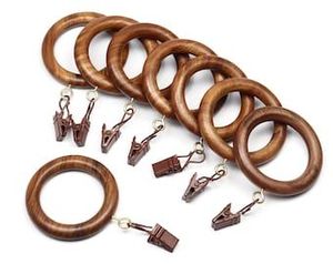 Anneaux de rideaux en bois de qualité supérieure, finition en bois fin, approvisionnement en vrac en usine - Product Image 2