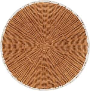 Round brown rattan <b>placemat</b> <b>table</b> charger plate durable eco friendly handmade <b>table</b> accessory <b>for</b> cafe restaurant home daily use - Product Image 1