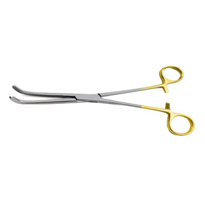 Pinzas Curvas para Colecistectomía Lahey, Acero Inoxidable Médico, Pinzas Quirúrgicas Hemostáticas de Tracción con Dientes Largos, Cirugía General - Product Image 3