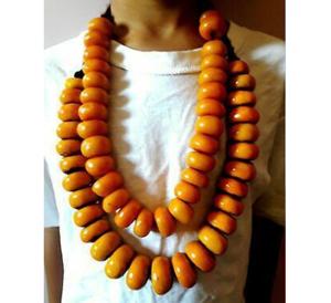 Collier en corne de buffle d'eau et de miel berbère africain multicolore fait à la main Style ethnique religieux écologique - Product Image 4