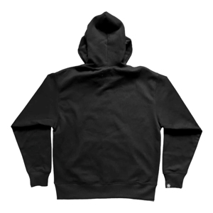 Sweat à capuche thermique zippé personnalisé OEM pour homme, noir, avec motifs graphiques et accessoires métalliques, épais, style streetwear, vêtement d'extérieur - Product Image 1