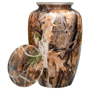 Urne funéraire moderne en aluminium pour cendres humaines, urne de crémation unique et personnalisée avec sac de rangement en velours - Product Image 3