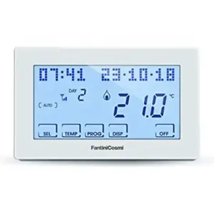 Fantini Cosmi CH180 WiFi Chronothermostat hebdomadaire à écran tactile pour système de climatisation domestique italien avec prise en charge de la langue anglaise - Product Image 1