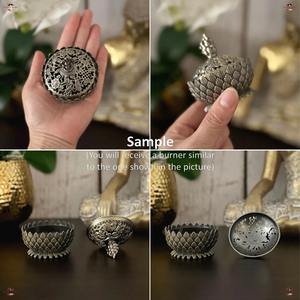 Venta caliente soporte de varita de incienso de latón venta al por mayor quemador de incienso de latón dorado quemador de incienso antiguo de latón - Product Image 2