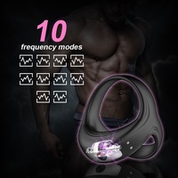Cockring Adult Sexspielzeug Männlicher Vibrator Penis ringe Verzögerung Ejakulation Für Männliche Mastur bator 10 Vibrations modi Fabrik lieferant