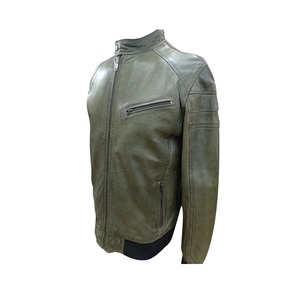 Custom High Quality Casual Fashion Satin Flight <b>Jacket</b> Genuine Leather Bomber Classic Stand Hood Breathable <b>Biker</b> Coated <b>Jacket</b> - Product Image 2