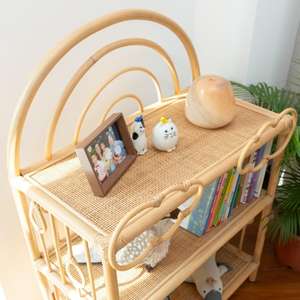 Adorable Rattan <b>Kids</b> <b>Book</b> <b>Shelf</b> Nursery <b>Wall</b> Storage Organizer Natural Wicker For Baby Room Furniture Made In Vietnam - Product Image 2