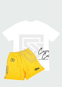 Custom Two Piece Short Set Casual Tracksuit Breathable Customized Streetwear <b>T</b>-<b>shirts</b> & Shorts Fabric Outfits For Men - Product Image 2