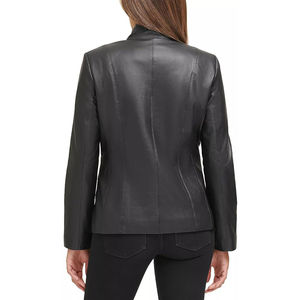 Veste en cuir de vol de qualité supérieure, broderie décoration, doublure en viscose, fermeture à glissière pour votre style hivernal, vente en gros OEM - Product Image 4