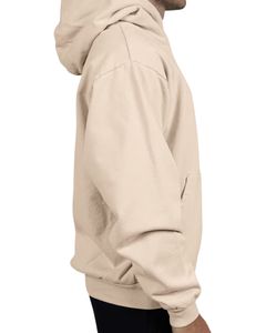 Sudadera con capucha de marfil en blanco de peso pesado personalizada de primera calidad, ropa de calle Unisex, jersey liso, sudadera con bolsillo de canguro, forro polar grueso OEM - Product Image 2