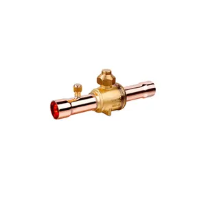 Refrigeration parts GBC shut-off ball valve brass AC ball valve 1/4 inch