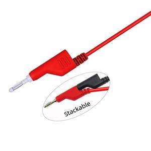 4mm 15A 3ft Test sonda multimetro Banana Plug a coccodrillo Clip alligatore ponticello per le connessioni multimetro - Product Image 5