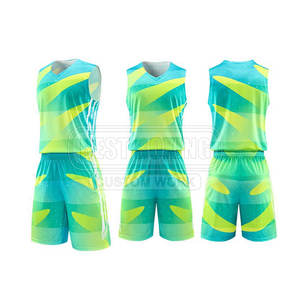 Uniforme de basket-ball complet pour garçons et hommes avec haut sans manches et short assorti Uniforme de basket-ball léger - Product Image 1