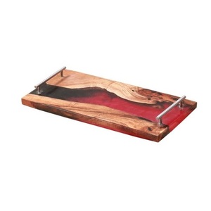 Bandejas de servicio de madera y resina con diseño de piedra, bandeja de servicio de alimentos de alta calidad para restaurantes y hoteles - Product Image 4
