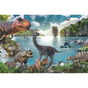Affiche de dinosaure de style moderne XL, papier brillant 170g pour décoration murale - Product Image 1