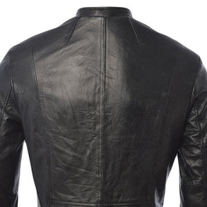 Most Popular Quality Custom Breathable <b>Men</b> Leather <b>Jackets</b> / Wholesale Price Adjustable <b>Men</b> <b>Slim</b> <b>Fit</b> Cowhide Leather <b>Jackets</b> - Product Image 5