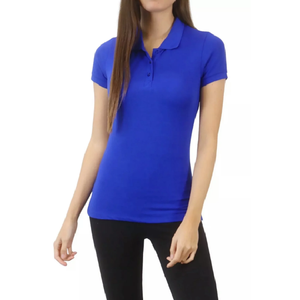 Polo de manga corta para mujer, camiseta de marca personalizada con Logo GSM, precio al por mayor, 100% algodón, precio barato de exportación de China - Product Image 1
