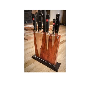 Designer Wooden <b>Knife</b> <b>Holder</b> with Natural Wood Finish Standard Quality Cutlery Organizer - Product Image 6