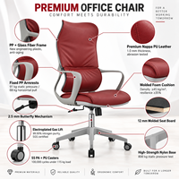 Chaise de bureau exécutive en cuir de qualité supérieure, chaise de direction pivotante moderne avec revêtement en PU pour espace de travail professionnel