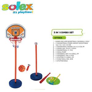 Ensemble combiné 3 en 1 pour enfants : panier de baseball/basket-ball et jeu de golf, en PVC et PP - Product Image 3