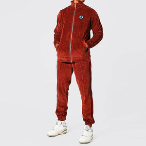 2025 <b>Men</b> <b>Velour</b> <b>Tracksuit</b> Sweat Suit Cotton Breathable Velvet <b>Tracksuit</b> Slim Fit Plain Jogger <b>Tracksuit</b> for <b>Men</b> - Product Image 5