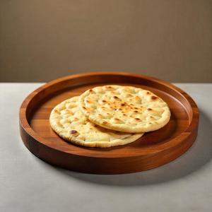 Plato de madera de acacia natural hecho a mano y resistente, Ideal para servir vajilla de cocina Roti y comedor ecológico - Product Image 2