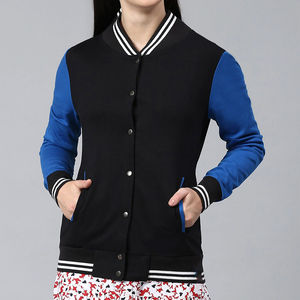 Veste universitaire pour dames avec broderie personnalisée/nouvelles vestes Letterman confortables pour femmes au design décontracté pour dames - Product Image 1