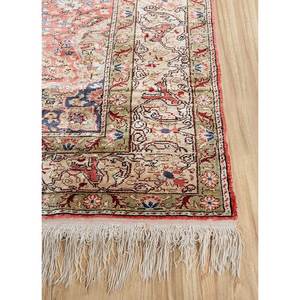 Alfombras de Seda Anudadas a Mano Gulmarg, Diseño de Medallón Rojo Naranja, Nuevo Parche Rectangular Tipo Rompecabezas para Sala de Estar, Alfombra para el Hogar -Pae-4873 - Product Image 4