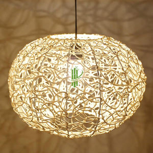 100% Handmade <b>Rattan</b> Decorative Pendant <b>Lamp</b> <b>Shades</b> Double Tiers Natural Lantern Lighting Wholesale Made in Vietnam - Product Image 5