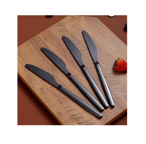 Household Kitchen Stainless Steel Butter Knife 10 Pieces Silver Matte Polished <b>Crafts</b> Hot selling Sale - Product Image 5
