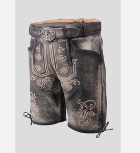 Pantalones cortos de gamuza de cabra personalizados para hombre, novedad en pantalones cortos bávaros Lederhosen - Product Image 2