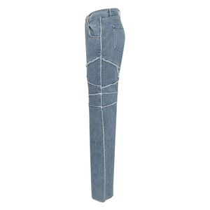 Logo personnalisé Pantalon en jean bleu pour hommes Jeans pour hommes de haute qualité Jeans fabricants de jeans baggy empilés pour hommes avec service OEM - Product Image 3