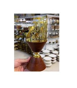 Metal Silver Color <b>Bakhoor</b> Burner Set Of Two Round Shape Mabkhars <b>Oud</b> Burner For Home Hotel Fragrance Use - Product Image 4