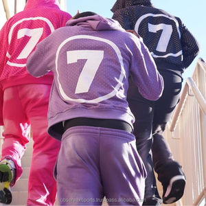 Ensemble sweat à capuche et pantalon de survêtement unisexe personnalisé Streetwear respirant pantalon de jogging multicolore à la chaleur hivernale lourde - Product Image 5