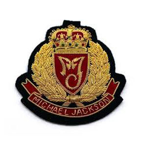 Customized Size Hand Embroidered Bullion Blazer Badge Wholesale Bullion Wire Golden Customized Hand Embroidery Badges - Product Image 1