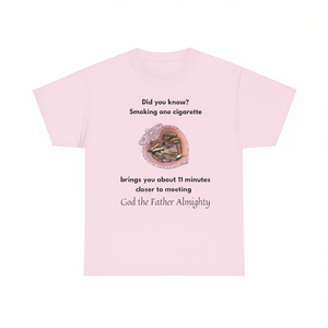 T-shirt divertente con meme sigaretta, a maniche corte, girocollo unisex, stampa digitale, promozionale, per adulti - Product Image 2