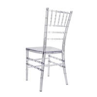 Chaises de mariage modernes en plastique transparent chaises en résine pour événements chaises de mariage en plein air