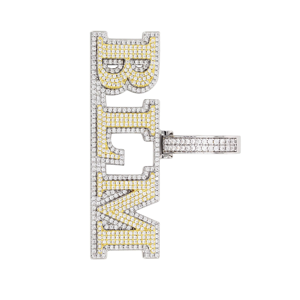 Pendentif en diamant de luxe entièrement glacé Moissanite D VVS testeur de diamant clouté en argent sterling pendentif hip-hop en diamant moissanite - Product Image 3