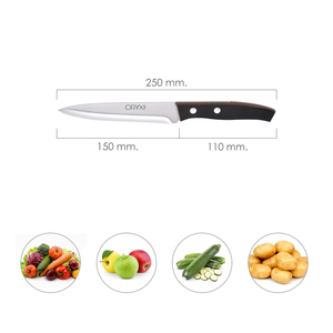 Coltello da verdure Aspen, lama in acciaio inossidabile, 15 cm, nero - Product Image 2