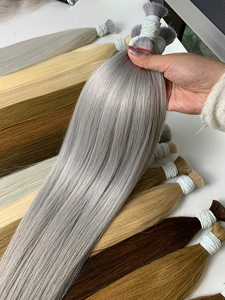 Extensiones de cabello Remy a granel Producto de Venta caliente 2025 Color rubio ceniza Natural recto 100% máquina de cabello vietnamita trama Doble - Product Image 2