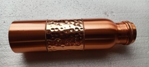 Classic Embossed Hammered Copper Bottles Portable Ayurvedic Water Bottle Pure Copper <b>Drinkware</b> Handmade Bottle Wholesale Export - Product Image 4
