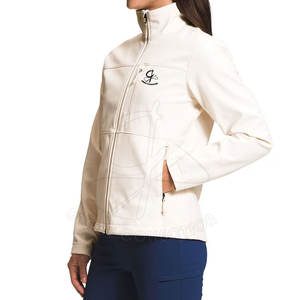 Veste imperméable fixe coupe ajustée pour femmes Soft Shell pour logo imprimé personnalisé Veste Softshell d'hiver pour femmes Style décontracté - Product Image 2