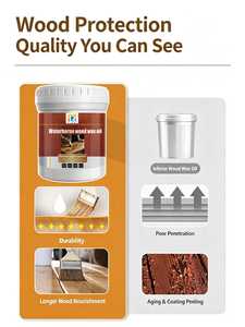 Waterborne Wood Wax <strong>Oil</strong> Furniture <strong>Finish</strong> Coating Natural Plant Based Wood Stain Clear <strong>Finish</strong> for Outdoor Wooden Furniture - Product Image 5